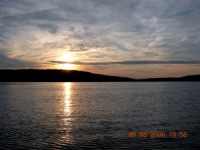 Coucher soleil lac duchastel