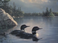 peinture-le-huard-chalet-pourvoirie-fer-a-cheval-laurentides