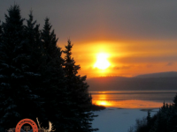 Coucher de soleil sur le lac Nasigon au fer à Cheval