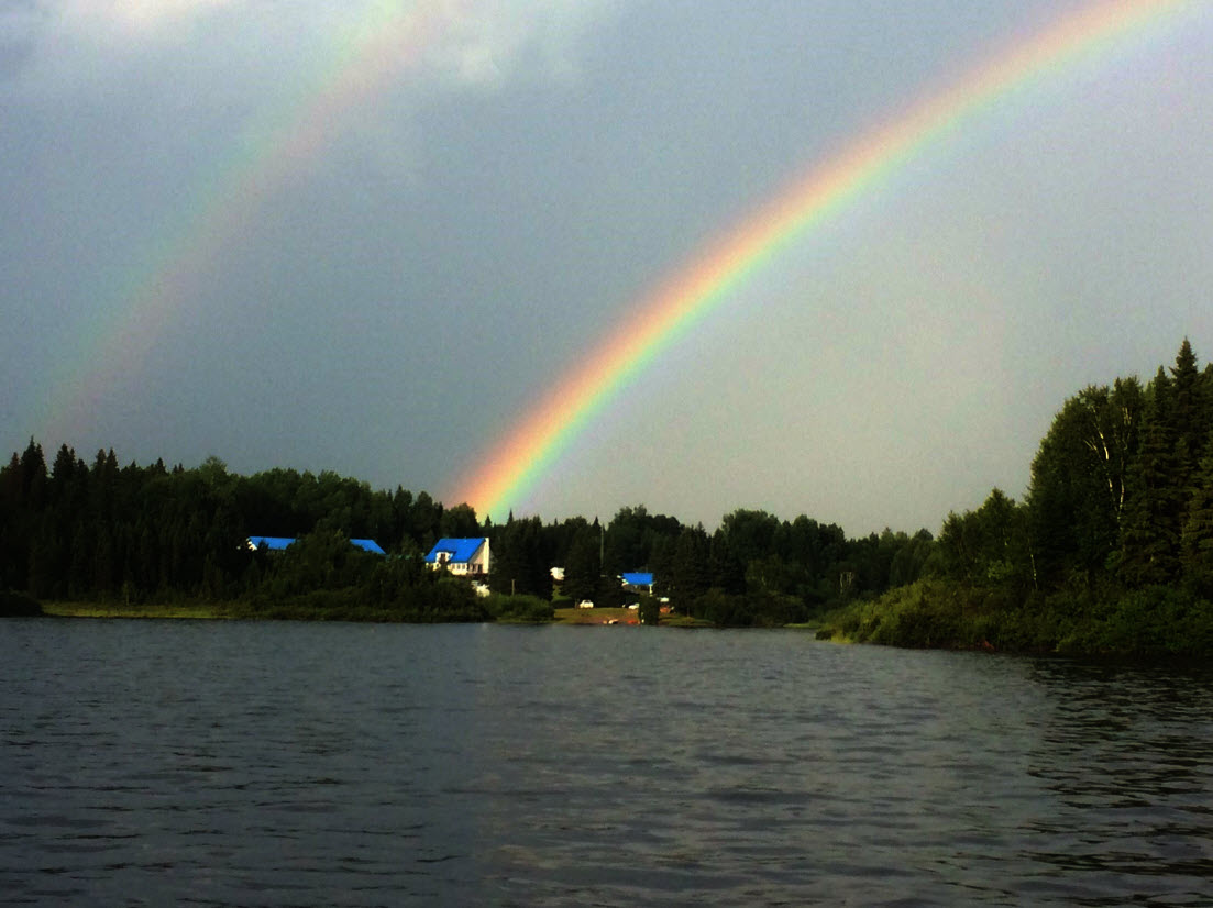 Double arc-en-ciel sur le lac Nasigon