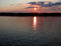 Coucher de soleil sur le lac Nasigon au Fer à Cheval