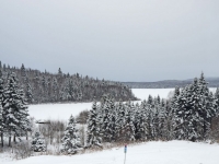 paysages d'hiver sur le lac Nasigon