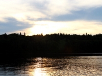 Coucher de soleil sur le lac Nasigon (Laurentides)