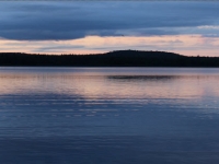 Coucher de soleil sur le lac Nasigon (Laurentides)