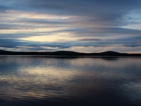Coucher de soleil sur le lac Nasigon (Laurentides)