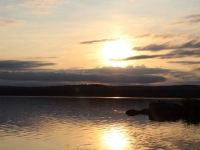 Coucher de soleil sur le lac Nasigon (Laurentides)