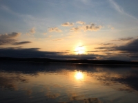Coucher de soleil sur le lac Nasigon (Laurentides)