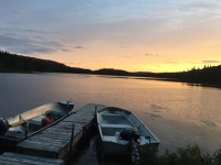 Coucher de soleil sur le lac au Fer à Cheval