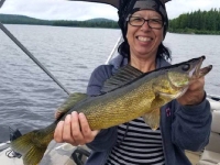 Sortie de pêche au doré en ponton sur le lac Nasigon au Fer à Cheval