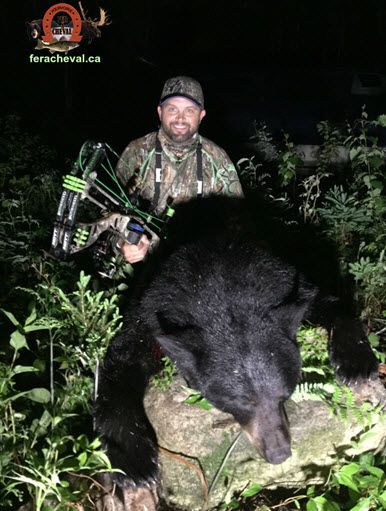 michael waddell bear hunting in the Laurentians Fer à Cheval outfitter